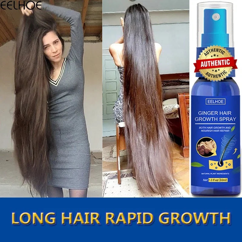 Spray Croissance des Cheveux au Gingembre – Anti-Chute et Traitement de la Perte de Cheveux pour Hommes et Femmes