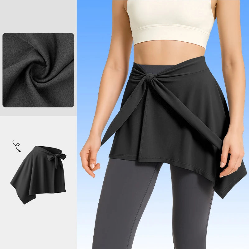 Couvre-fesses sportif extensible avec nœud – Accessoire de sport femme