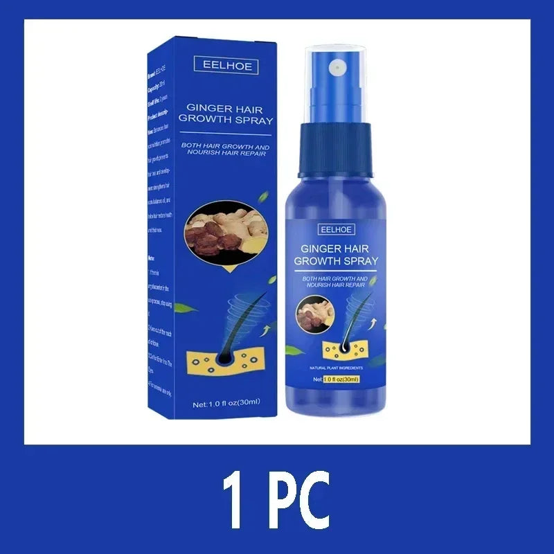 Spray Croissance des Cheveux au Gingembre – Anti-Chute et Traitement de la Perte de Cheveux pour Hommes et Femmes