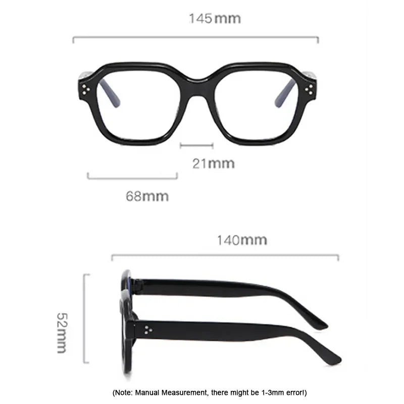 Lunettes Rétro Anti-Lumière Bleue – Monture Oversize pour Femmes et Hommes, Style Tendance et Classique