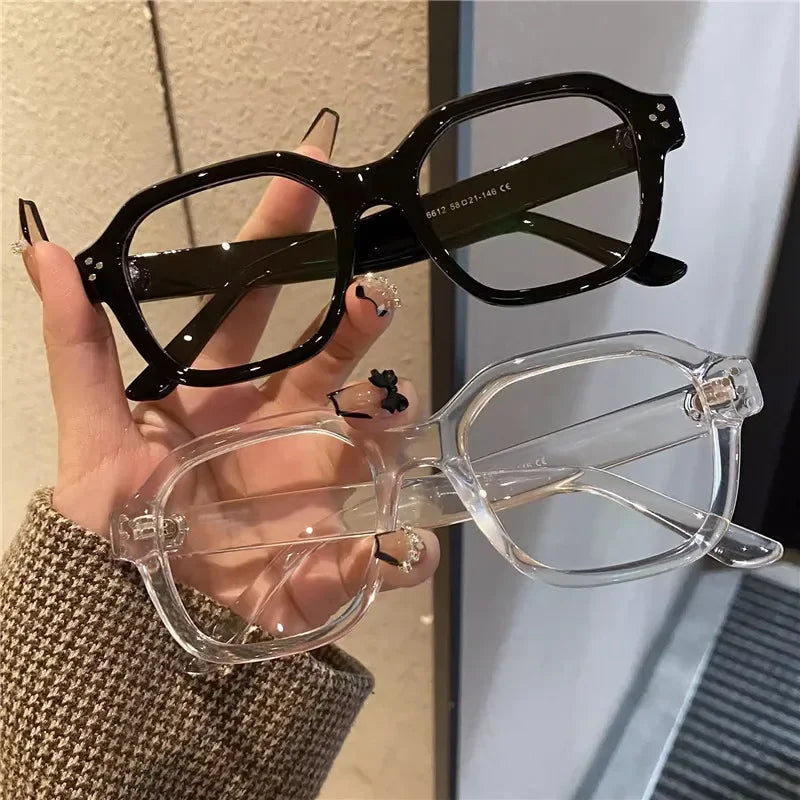 Lunettes Rétro Anti-Lumière Bleue – Monture Oversize pour Femmes et Hommes, Style Tendance et Classique