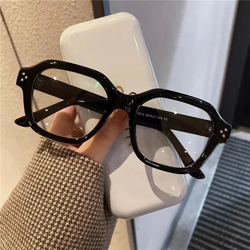 Lunettes Rétro Anti-Lumière Bleue – Monture Oversize pour Femmes et Hommes, Style Tendance et Classique