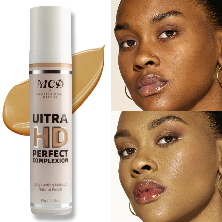 Fond de Teint Liquide Haute Couvrance 9 Teintes – Base Maquillage Crème Coussin Effet Mat Naturel
