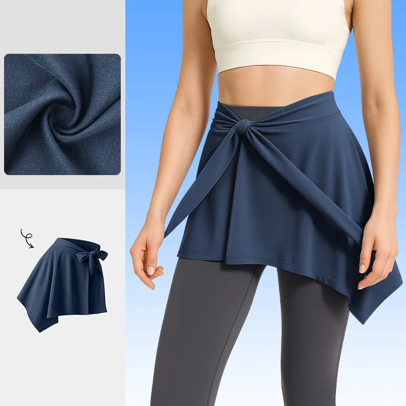 Couvre-fesses sportif extensible avec nœud – Accessoire de sport femme